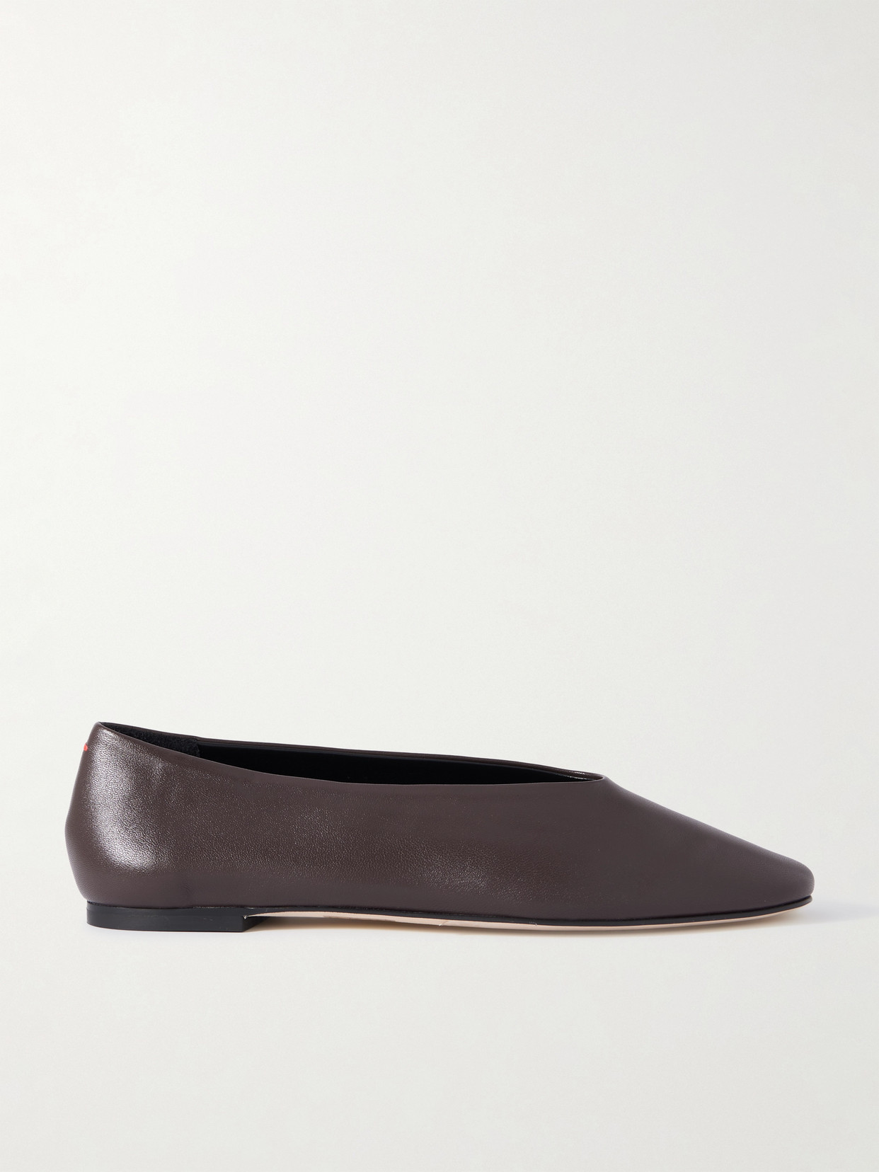 Aeyde Kirsten Leather Ballet Flats In Brown