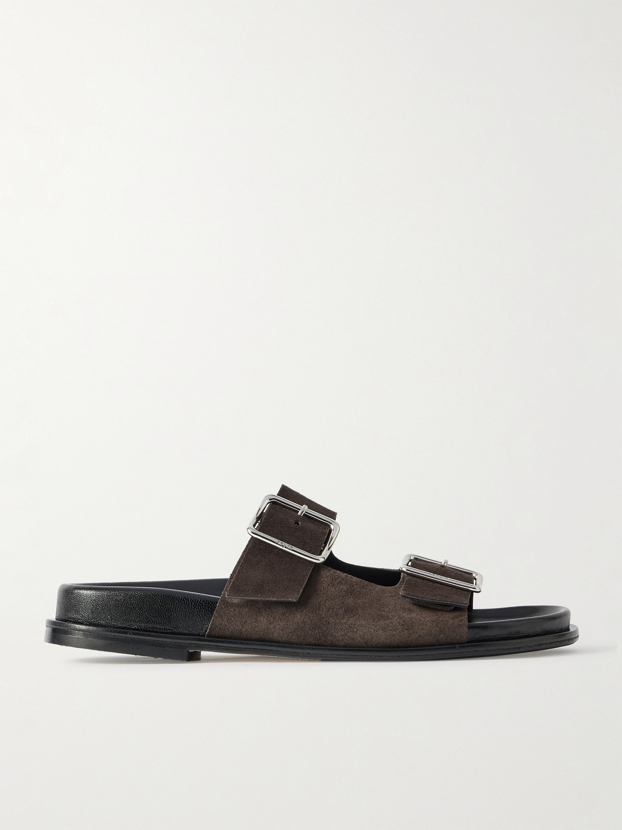 Aeyde Meena Bucked Suede Sandals In Brown