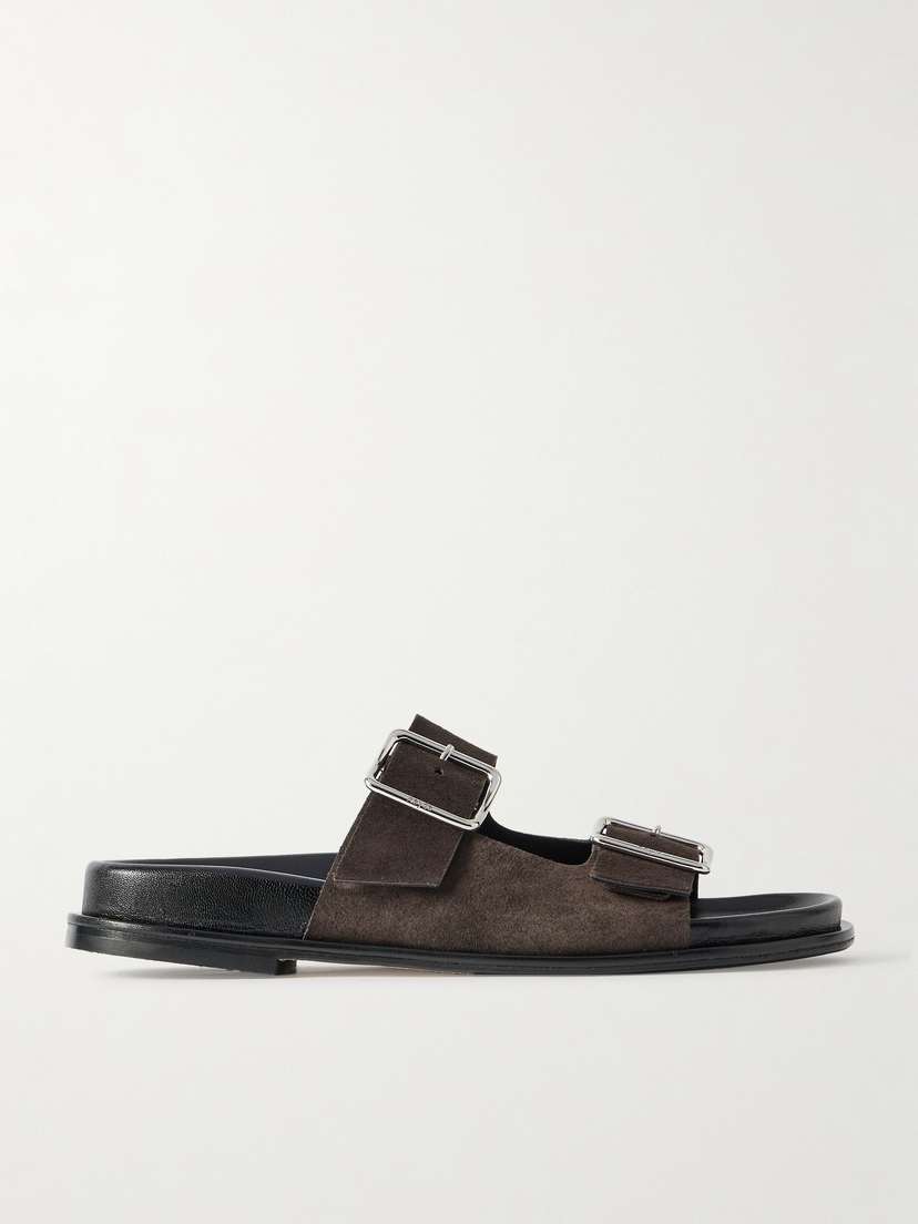 aeyde Meena Bucked Suede Sandals