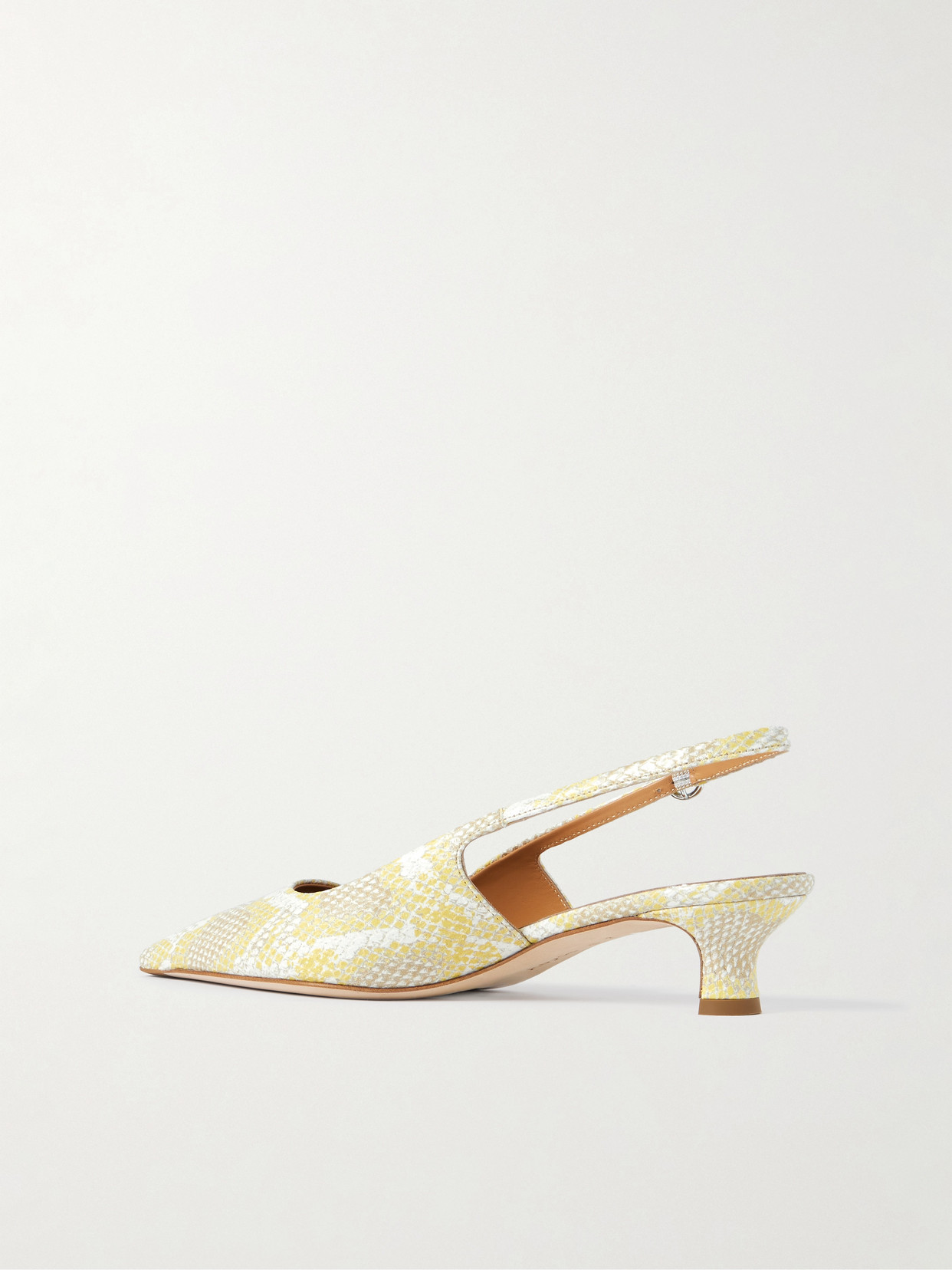 Aeyde Catrina Snake-effect Leather Slingback Pumps In Animal Print