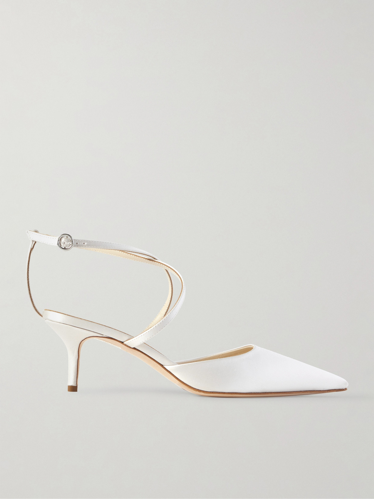 Aeyde Salome Satin Pumps In Cream
