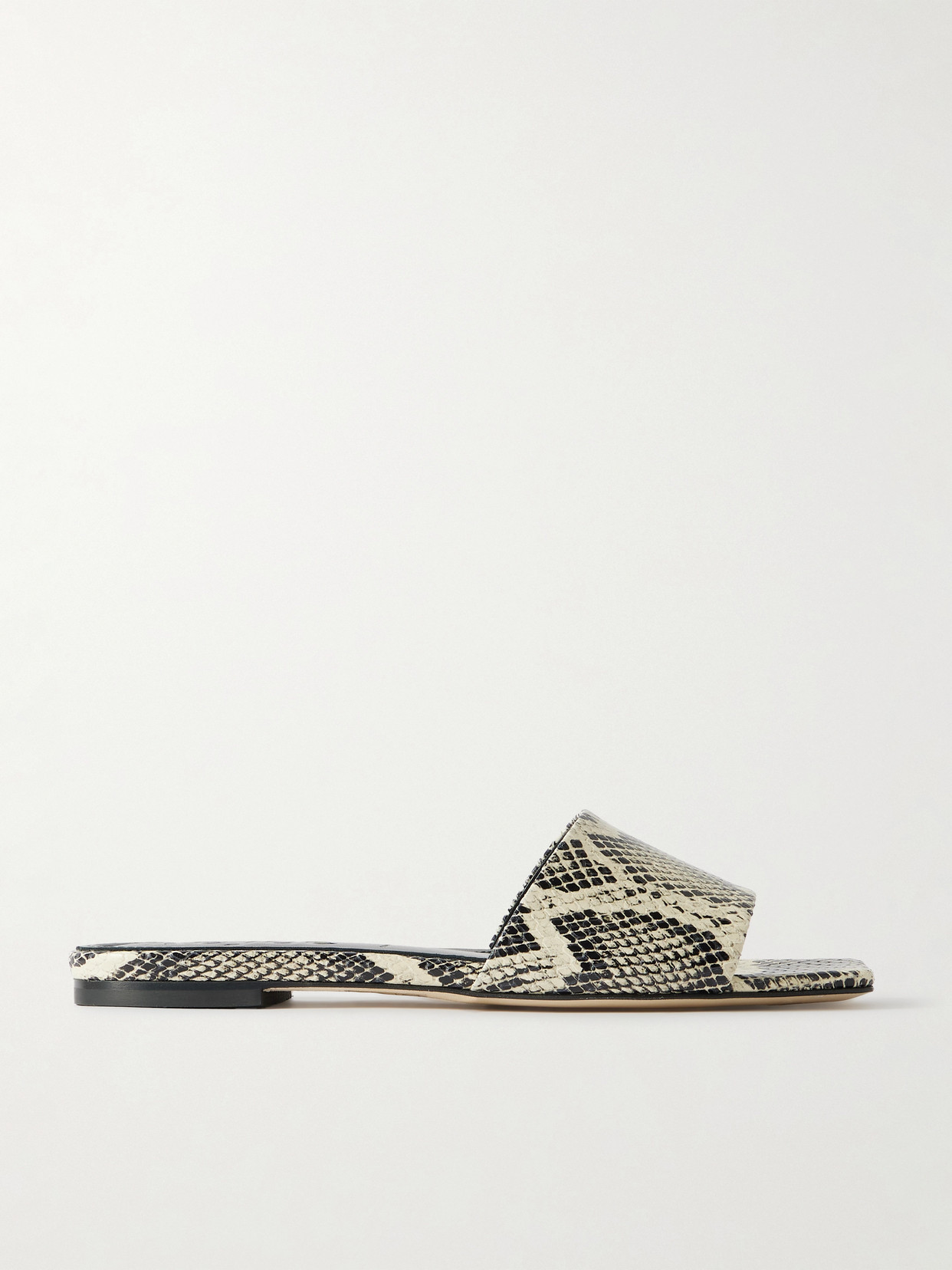 Aeyde Anna Snake-effect Leather Slides In Animal Print