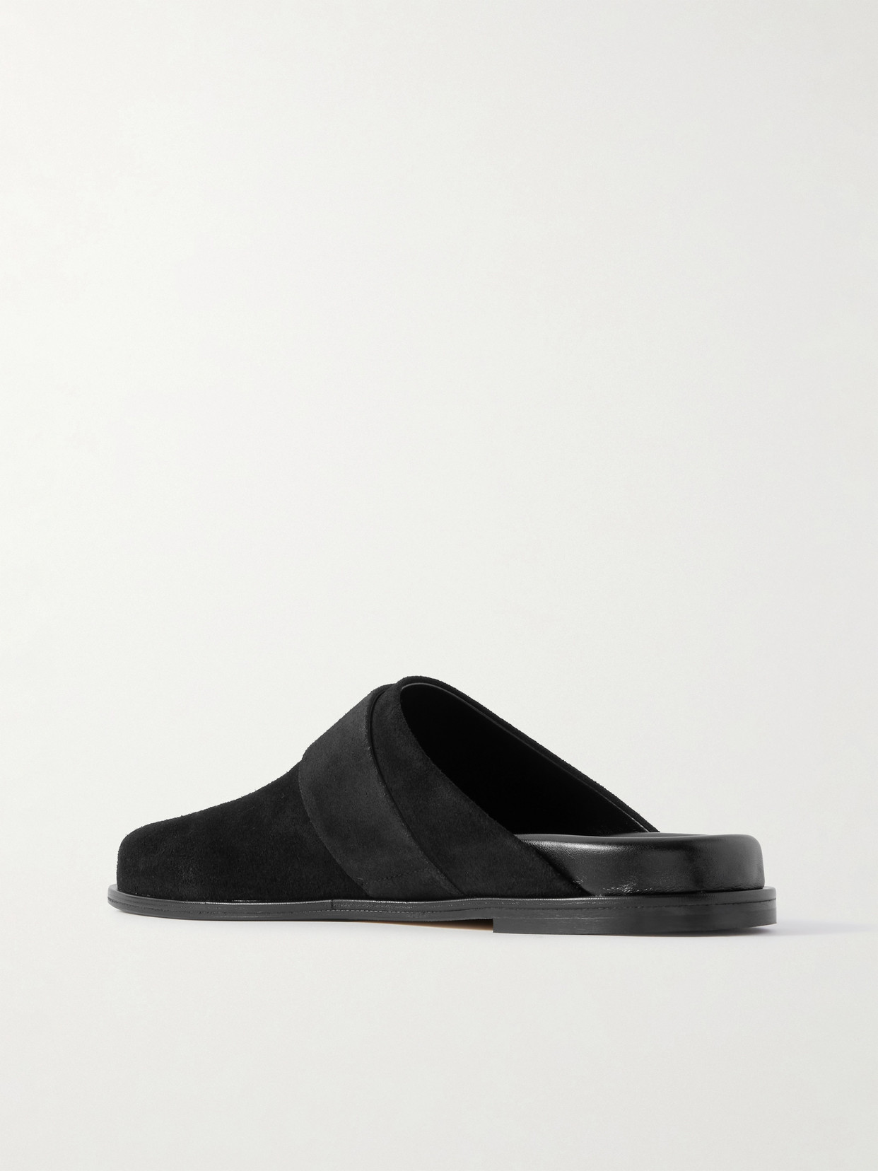 Aeyde Finja Suede Slides In Black
