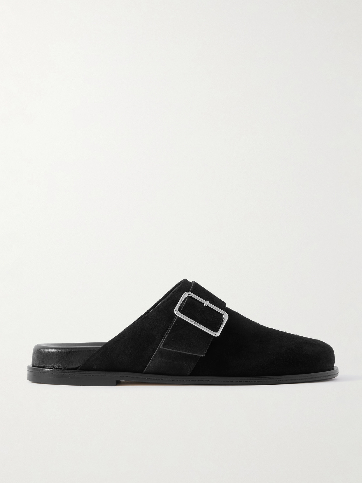 Aeyde Finja Suede Slides In Black