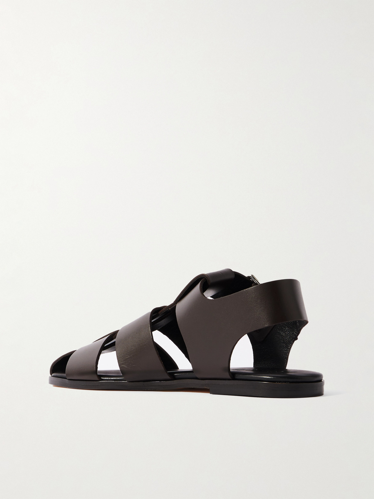 Aeyde Strappy Open Toe Flat Sole Sandals In Brown