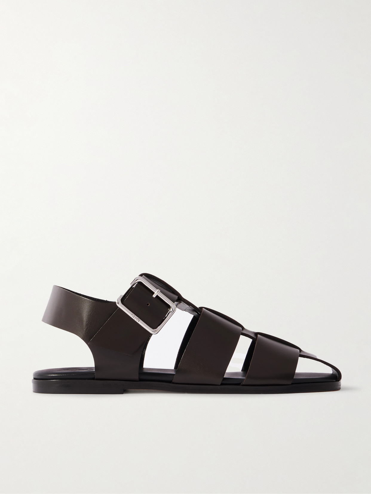 Aeyde Strappy Open Toe Flat Sole Sandals In Brown