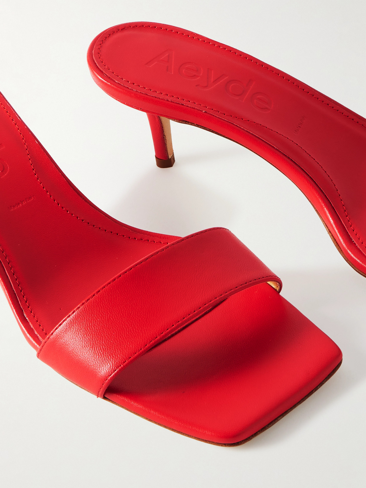 Aeyde Ilvy Slide Sandal In Red