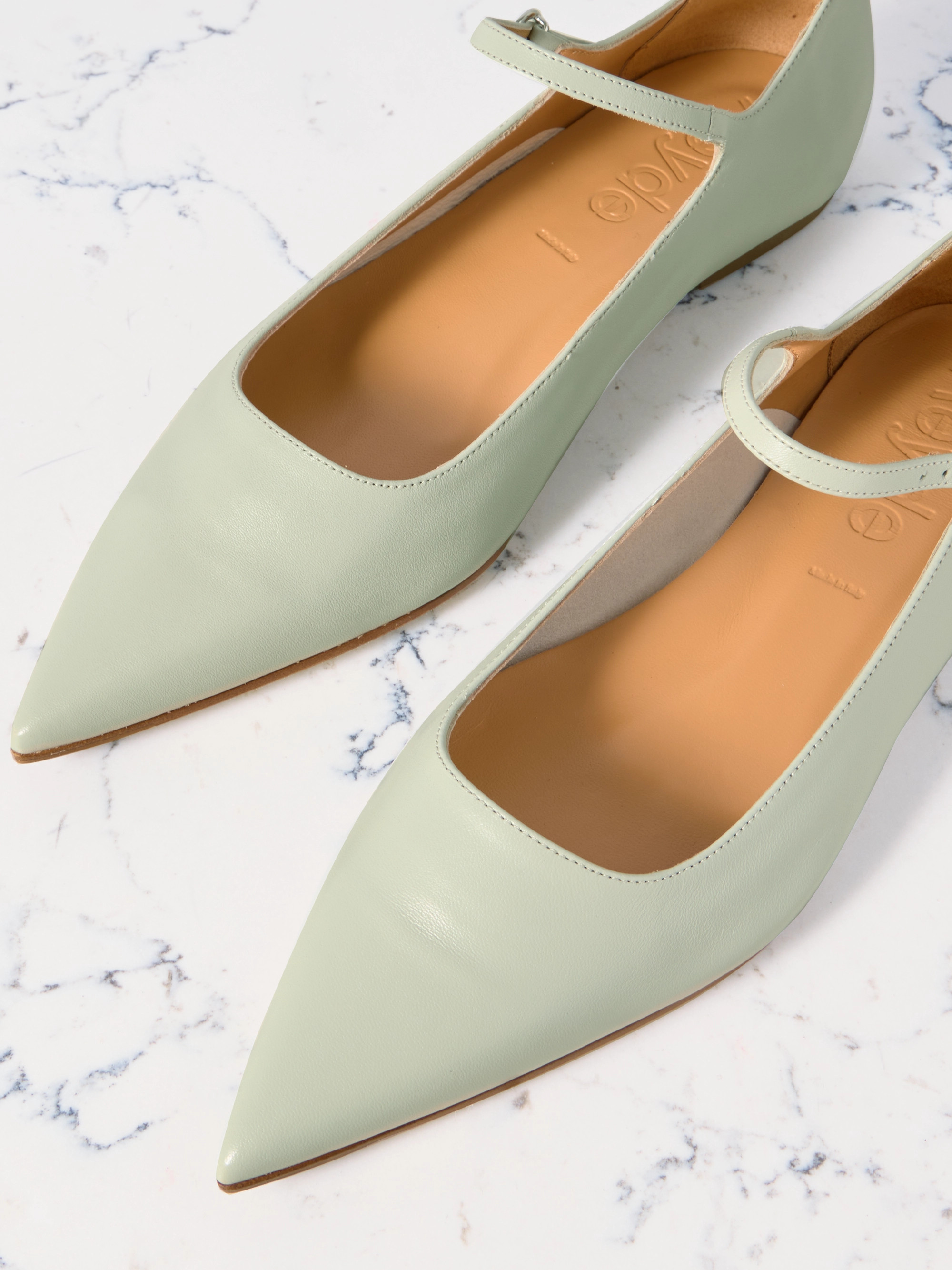 AEYDE - Cleo leather Mary Jane ballet flats | Plush