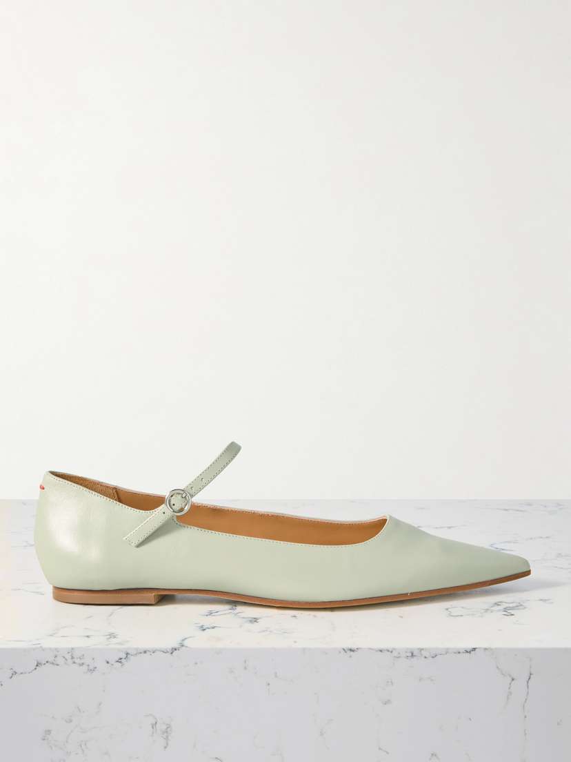 aeyde Cleo Leather Mary Jane Ballet Flats