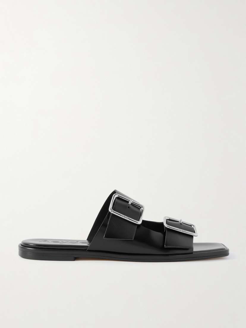 aeyde Tonya Buckled Leather Sandals