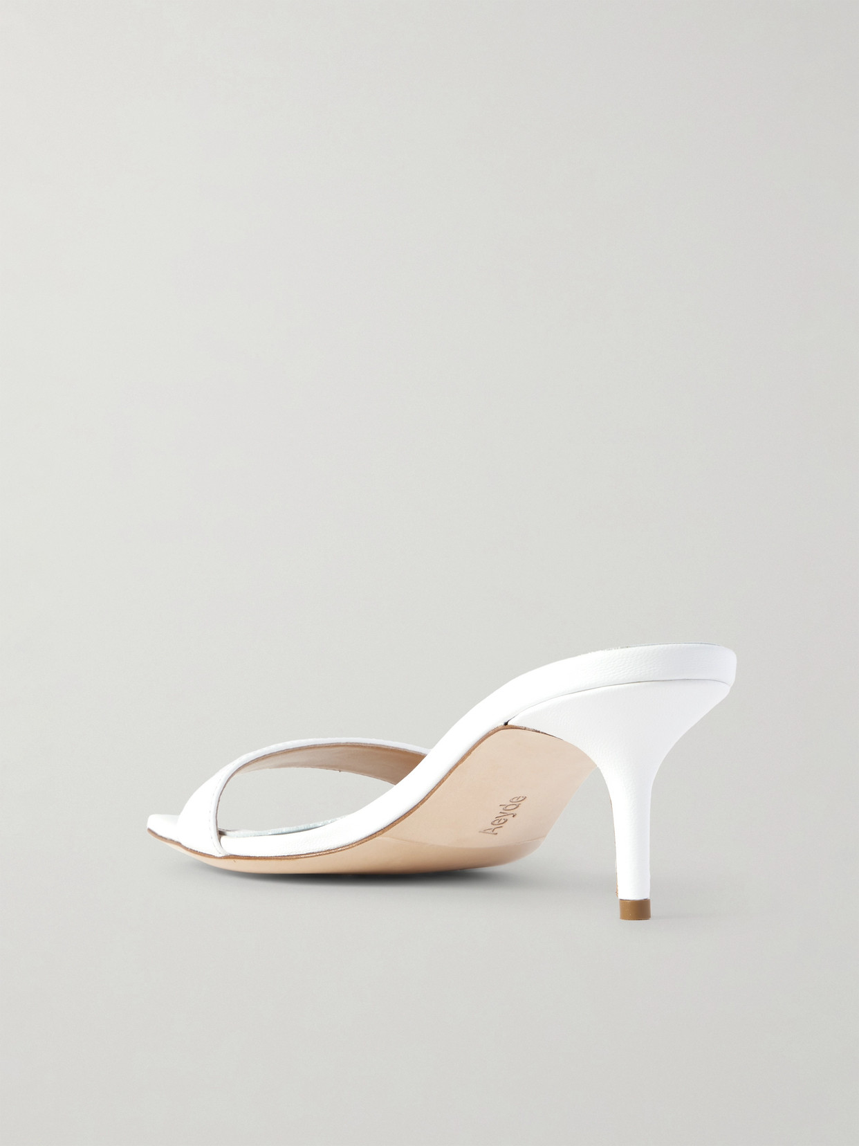 Aeyde Ilvy Leather Mules In White