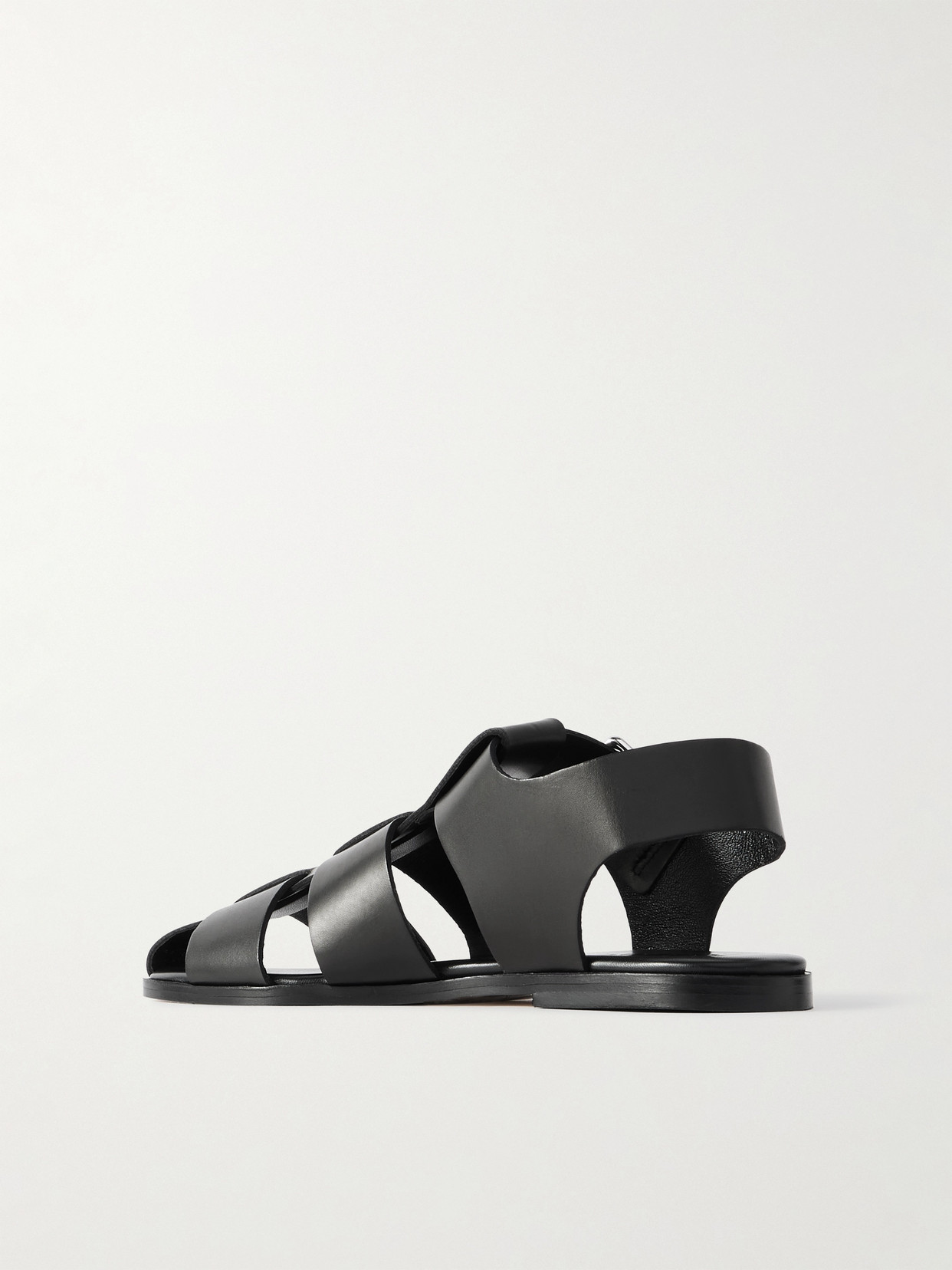 Aeyde Strappy Open Toe Flat Sole Sandals In Black