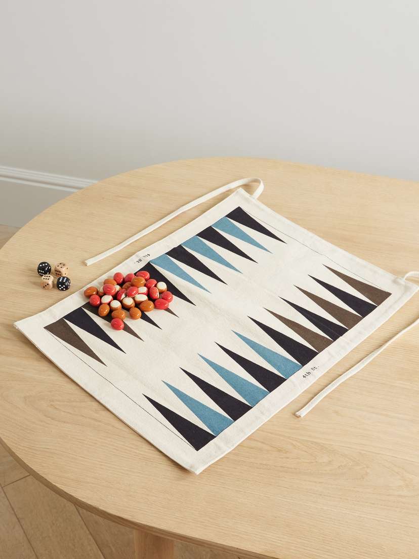 Fourth Street Canvas, Wood And Metal Backgammon Set