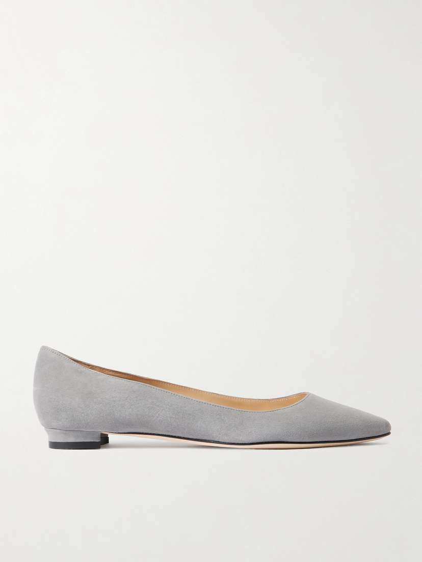 Manolo Blahnik Bb Suede Ballet Flats