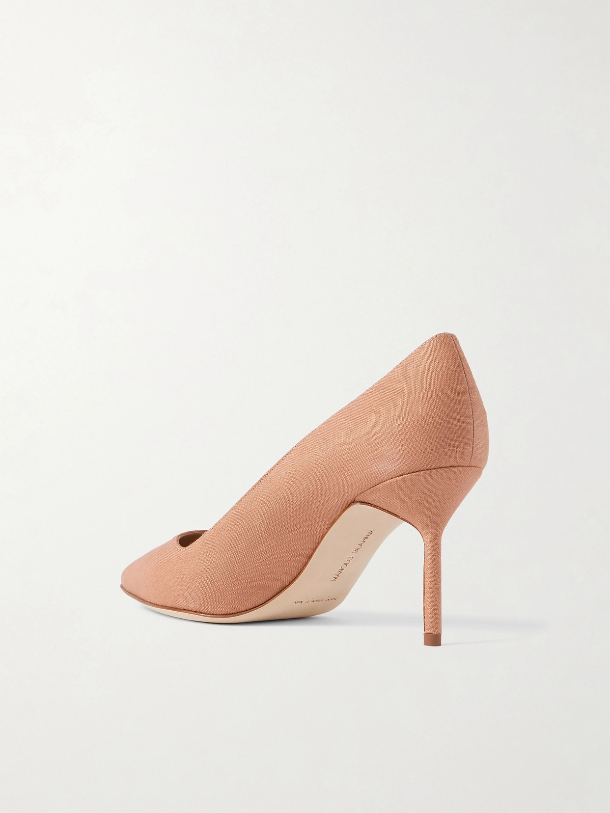 Manolo Blahnik Bb 70 Canvas Pumps In Pink