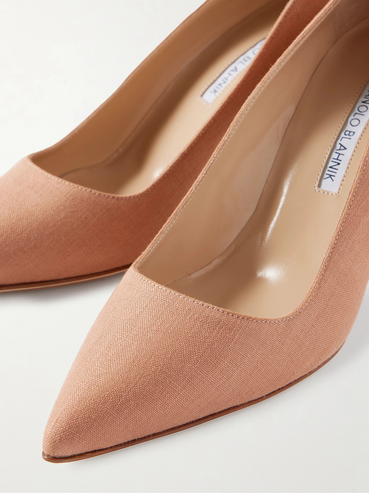 Manolo Blahnik Bb 70 Canvas Pumps In Pink