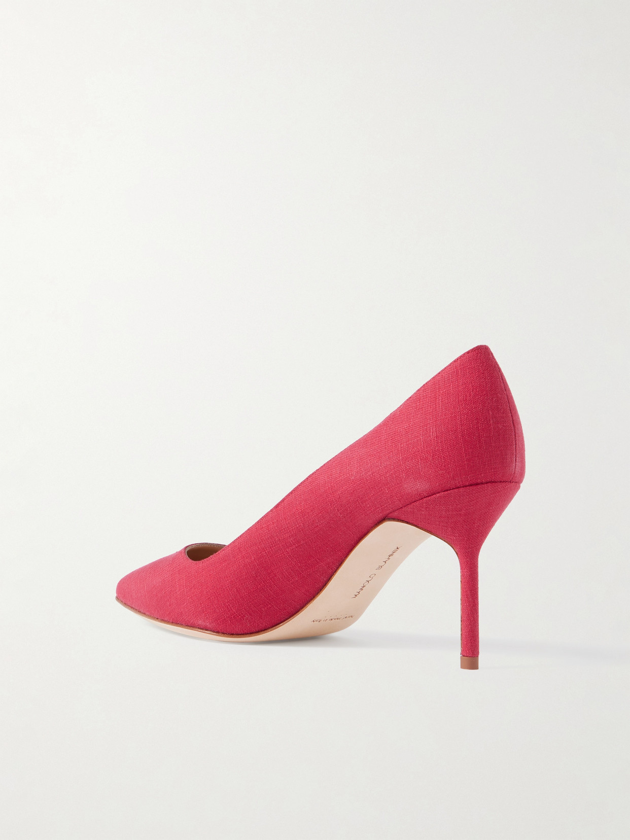 Manolo Blahnik Bb 70 Canvas Pumps In Red