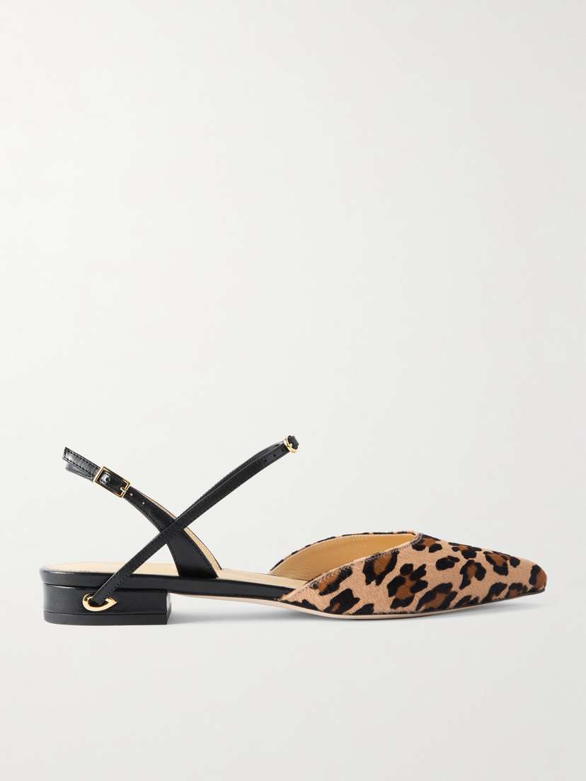 Jennifer Chamandi Vittorio 20 Leopard-print Calf Hair And Leather Singback Flats