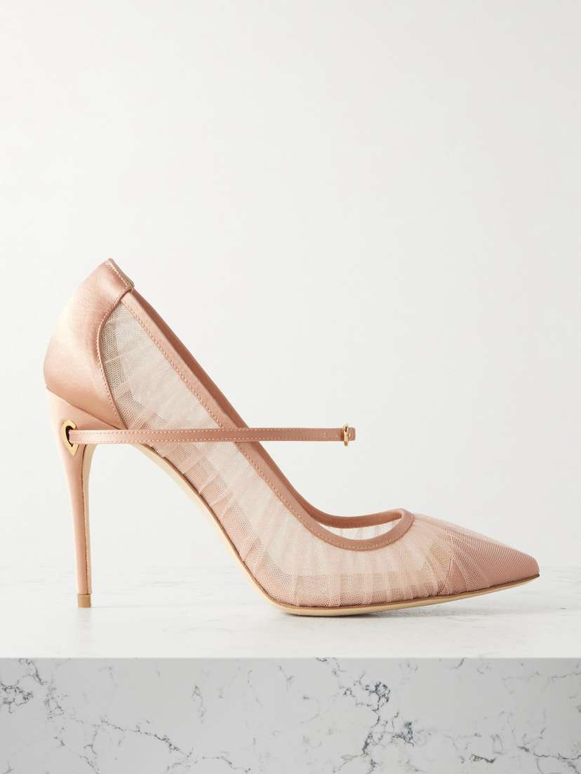 Jennifer Chamandi Lorenzo Tulle And Satin Pumps