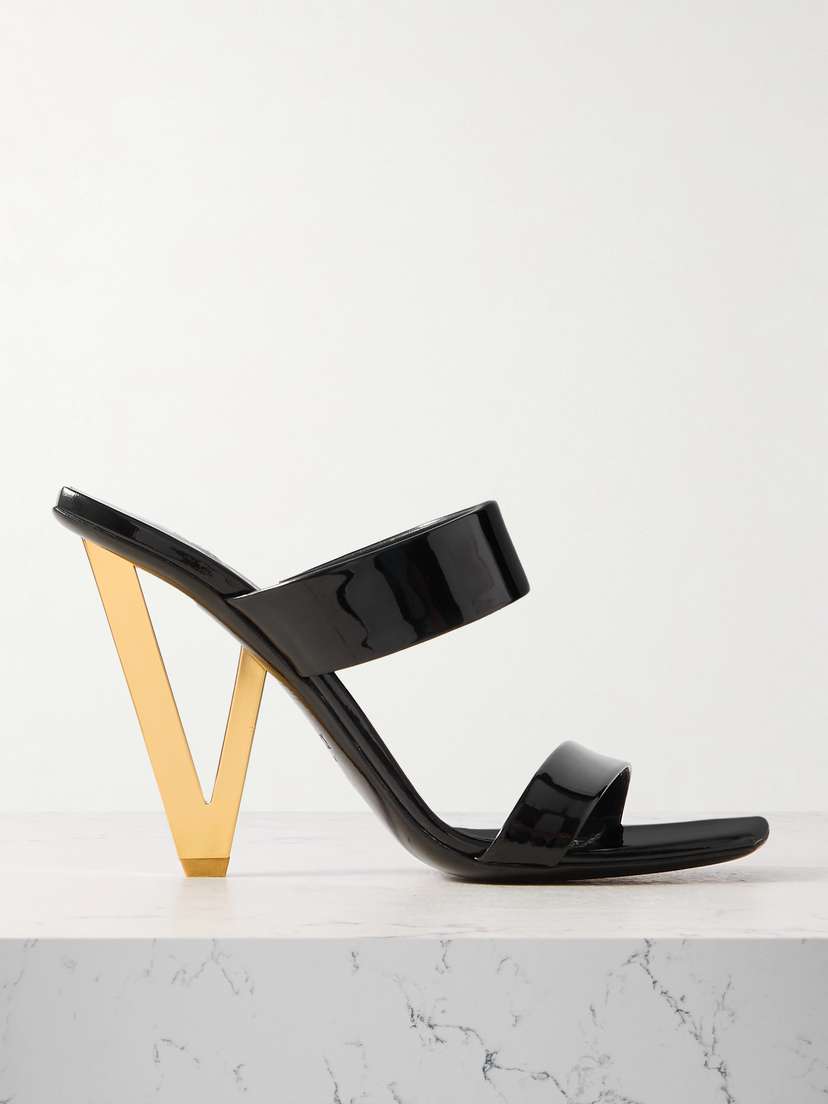 Versace Embellished Patent-leather Sandals