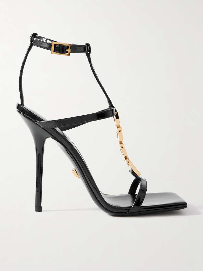 Versace Embellished Patent-leather Sandals