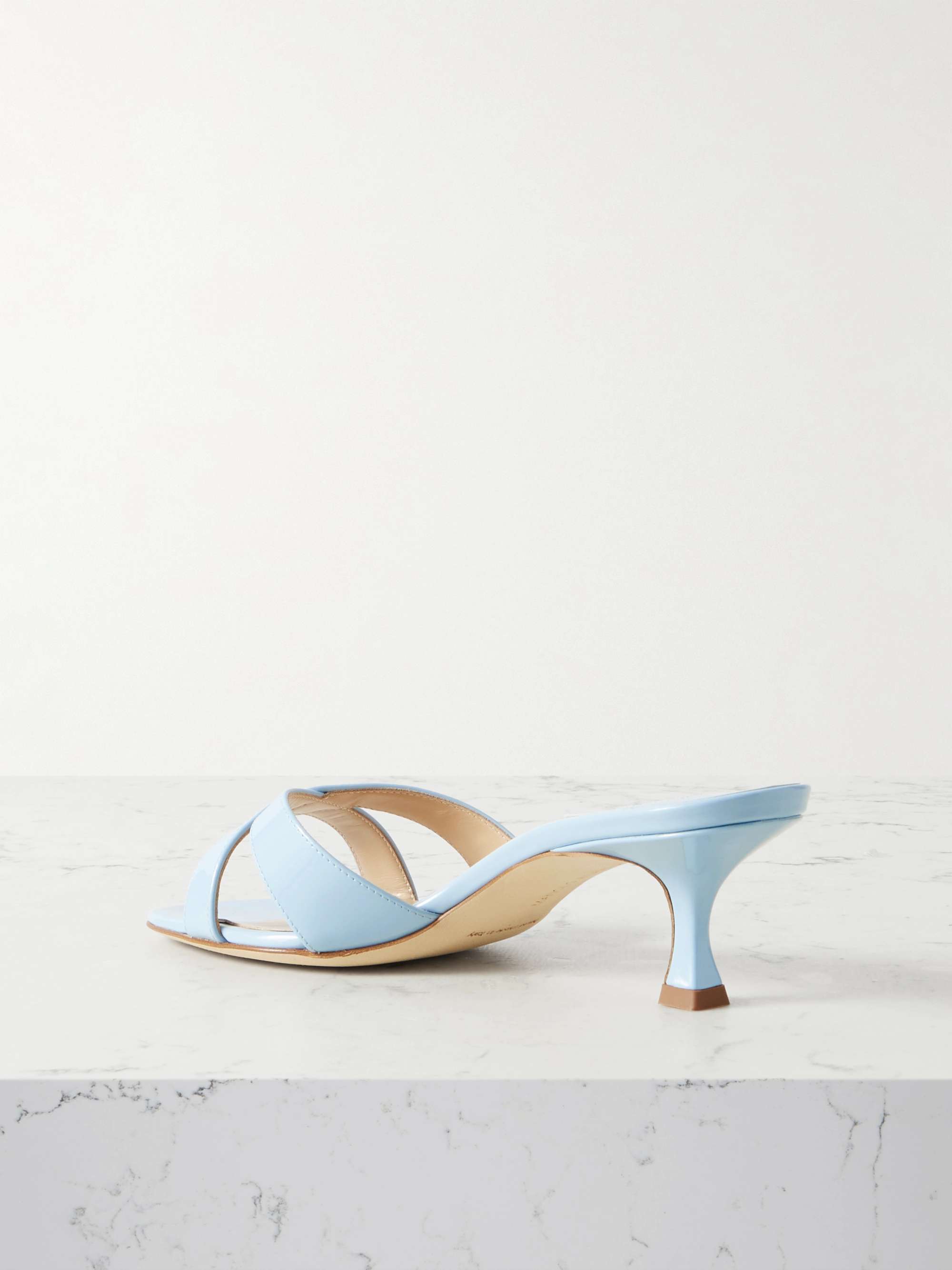 MANOLO BLAHNIK Callamu 50 漆皮穆勒鞋