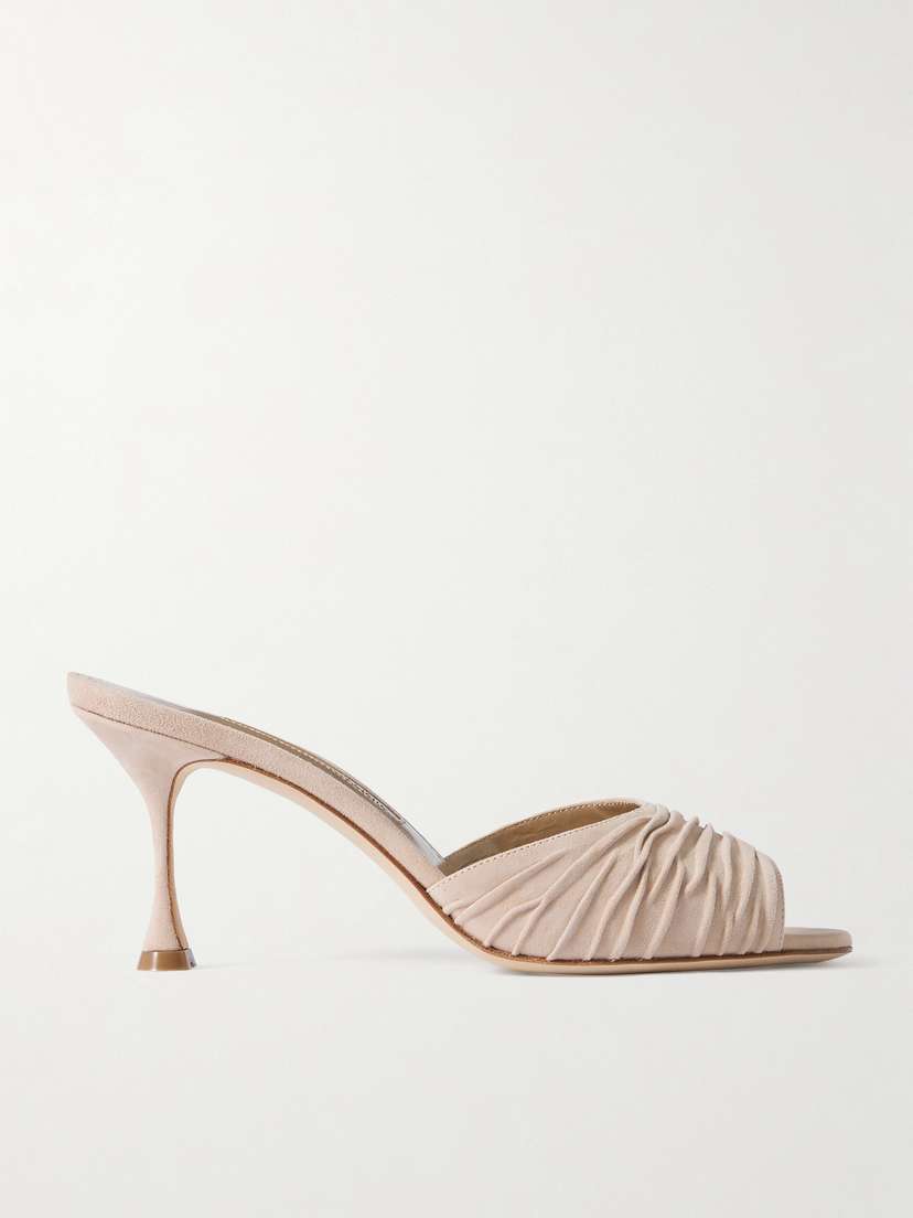 Manolo Blahnik Pirua 70 Suede Mules