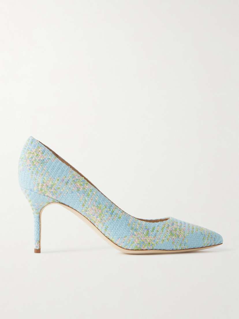 Manolo Blahnik Bb 70 Woven Pumps