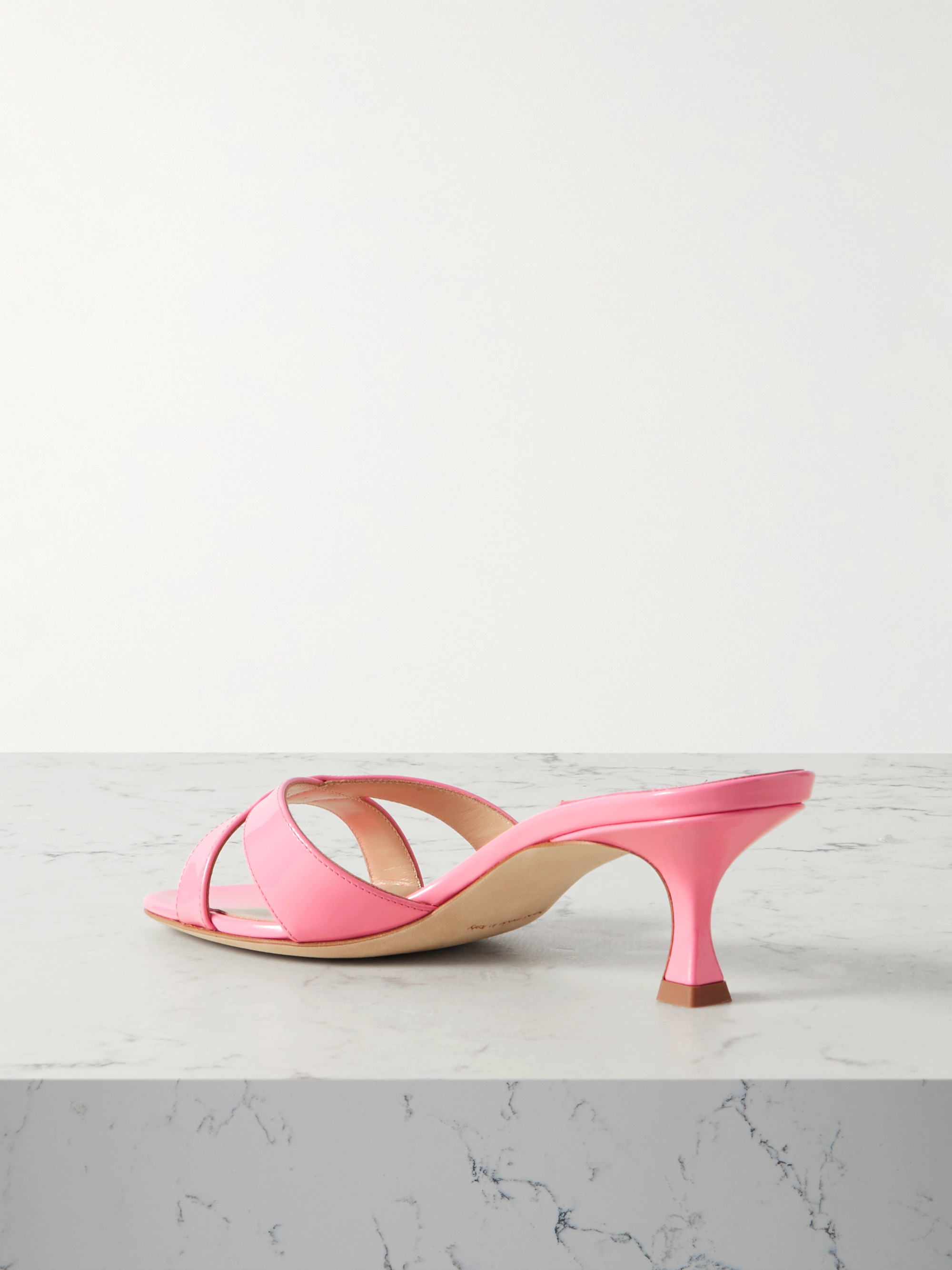 MANOLO BLAHNIK Callamu 50 patent-leather mules