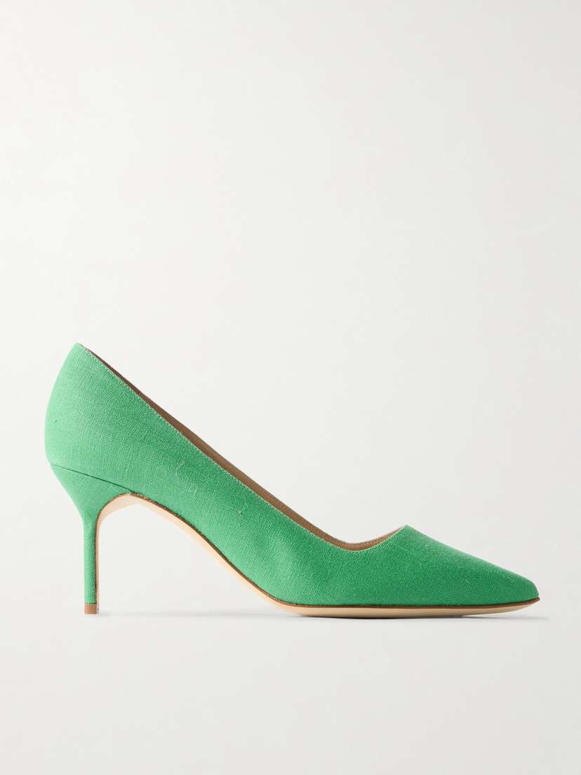 Manolo Blahnik Bb 70 Linen Pumps