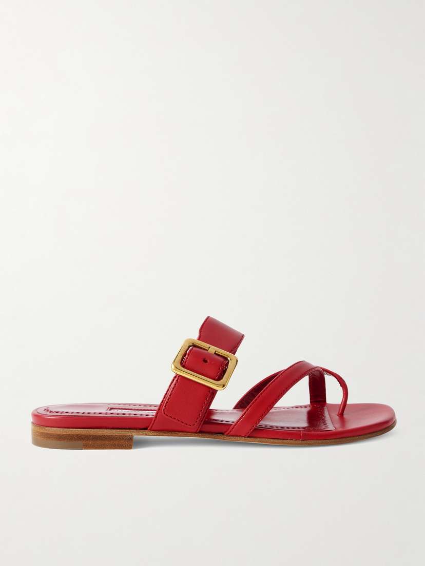 Manolo Blahnik Thalusa Leather Sandals