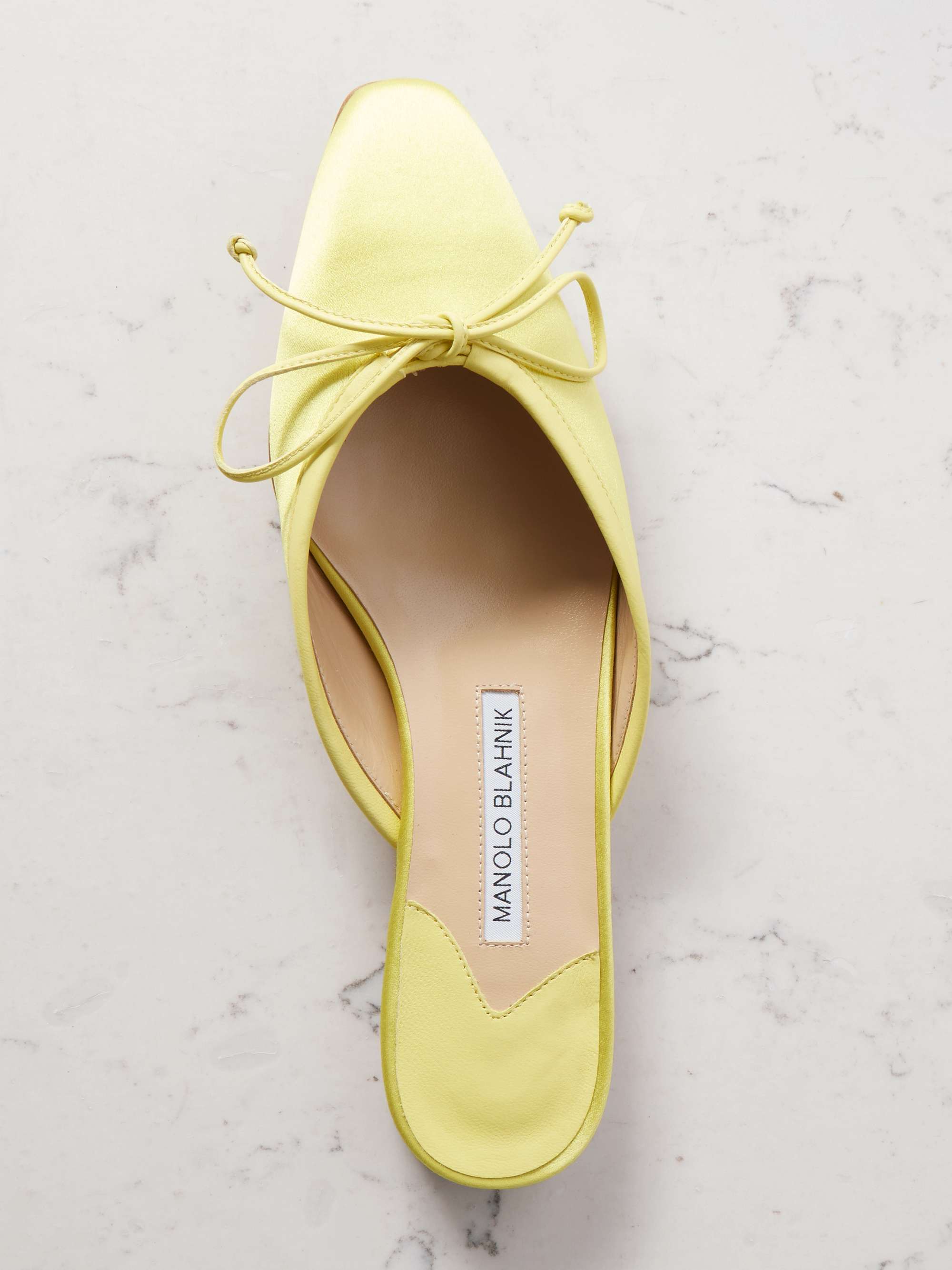定番の中古商品 bow-detailed Ballerimu BLAHNIK MANOLO satin NET-A-PORTER | mules 靴
