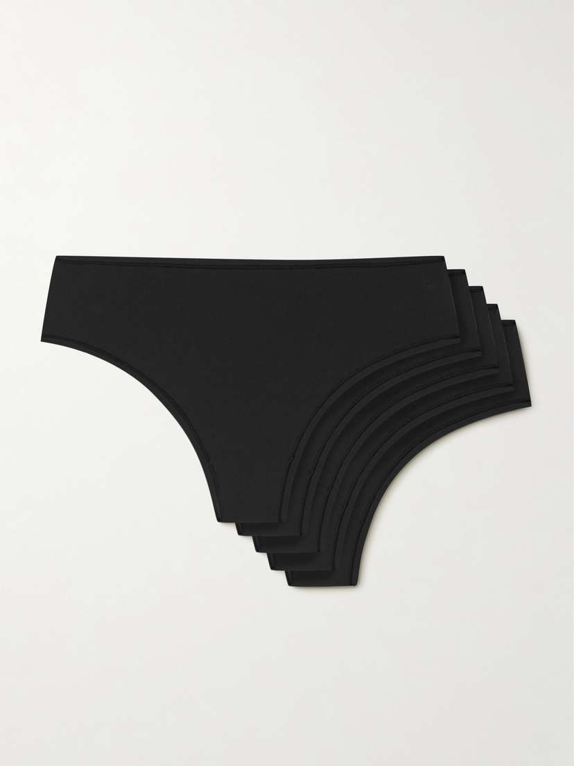 Skims Fits Everybody Set Of Five Thongs - Onyx