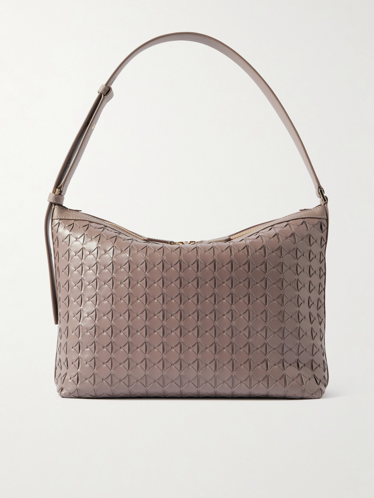 Serapian Anì Mosaico Leather Shoulder Bag In Brown