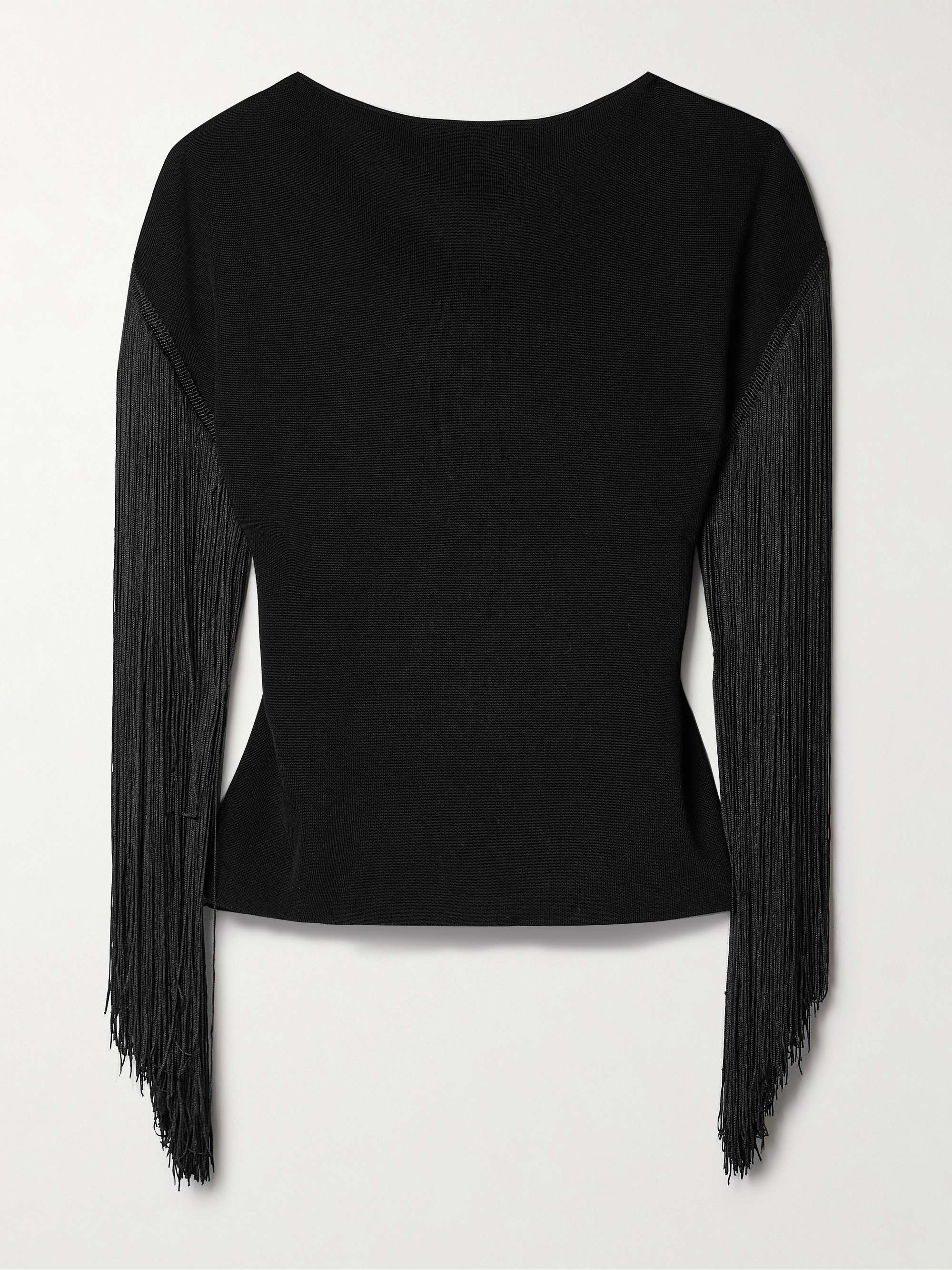 Black Coby fringed stretch-knit maxi skirt | ALTUZARRA | NET
