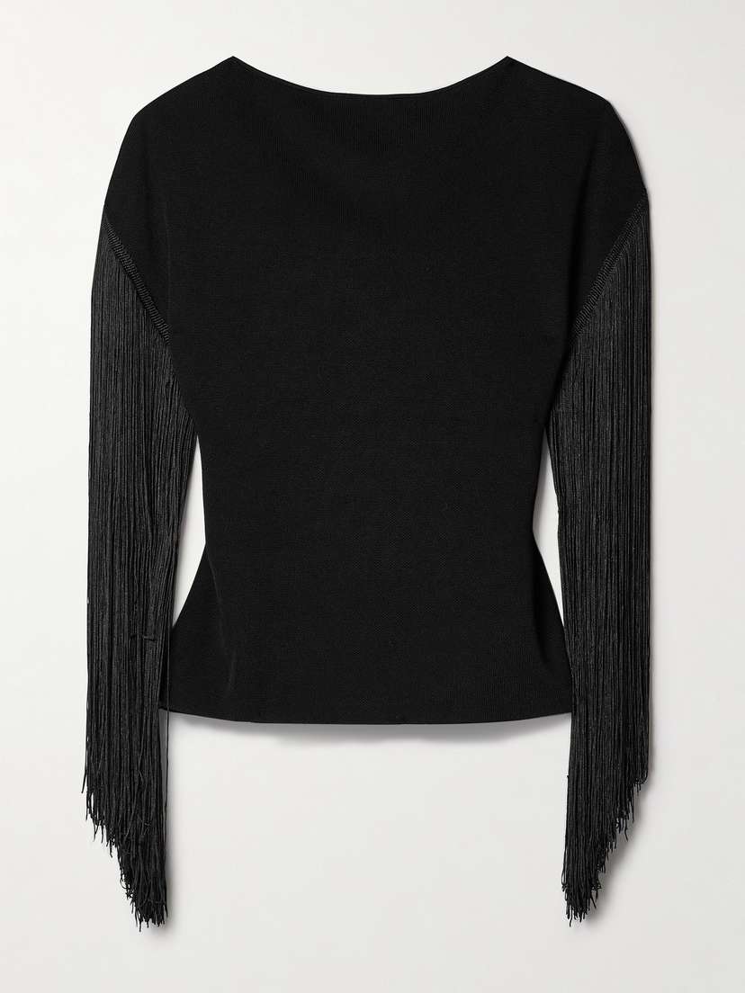 Altuzarra May Fringed Stretch-knit Top