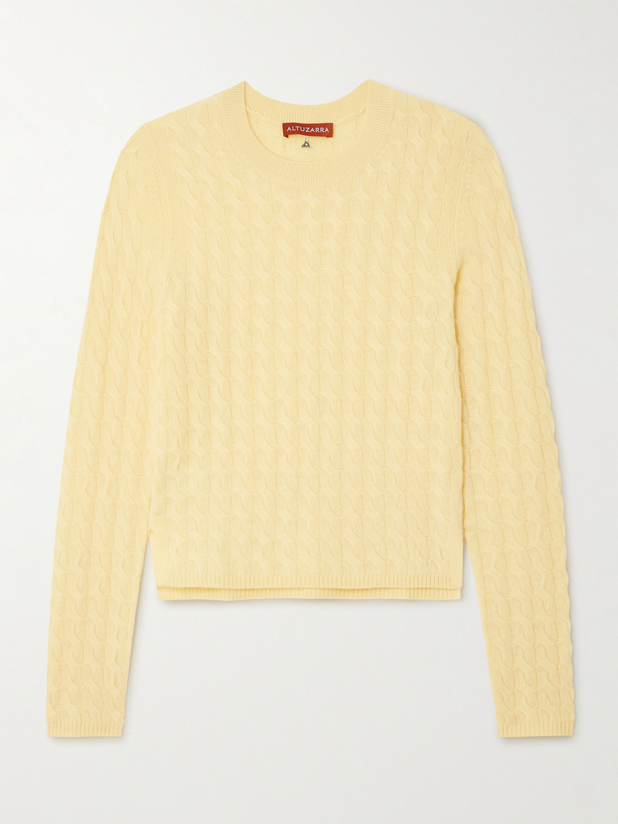Altuzarra Milla Cable-knit Cashmere Sweater In Yellow