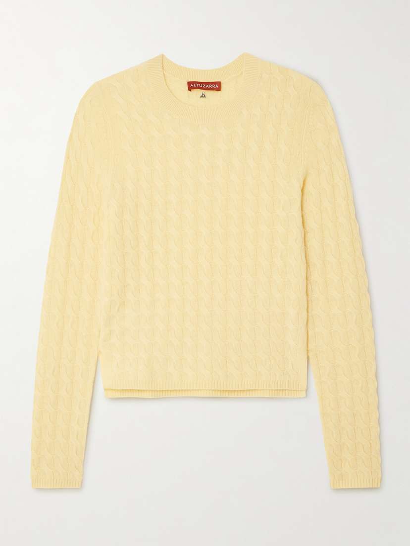 Altuzarra Milla Cable-knit Cashmere Sweater