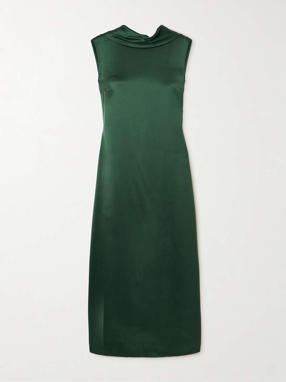 sethie open-back silk-satin midi dress