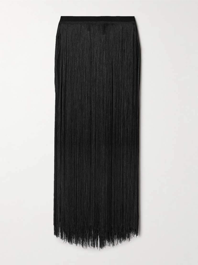 Altuzarra Coby Fringed Stretch-knit Maxi Skirt