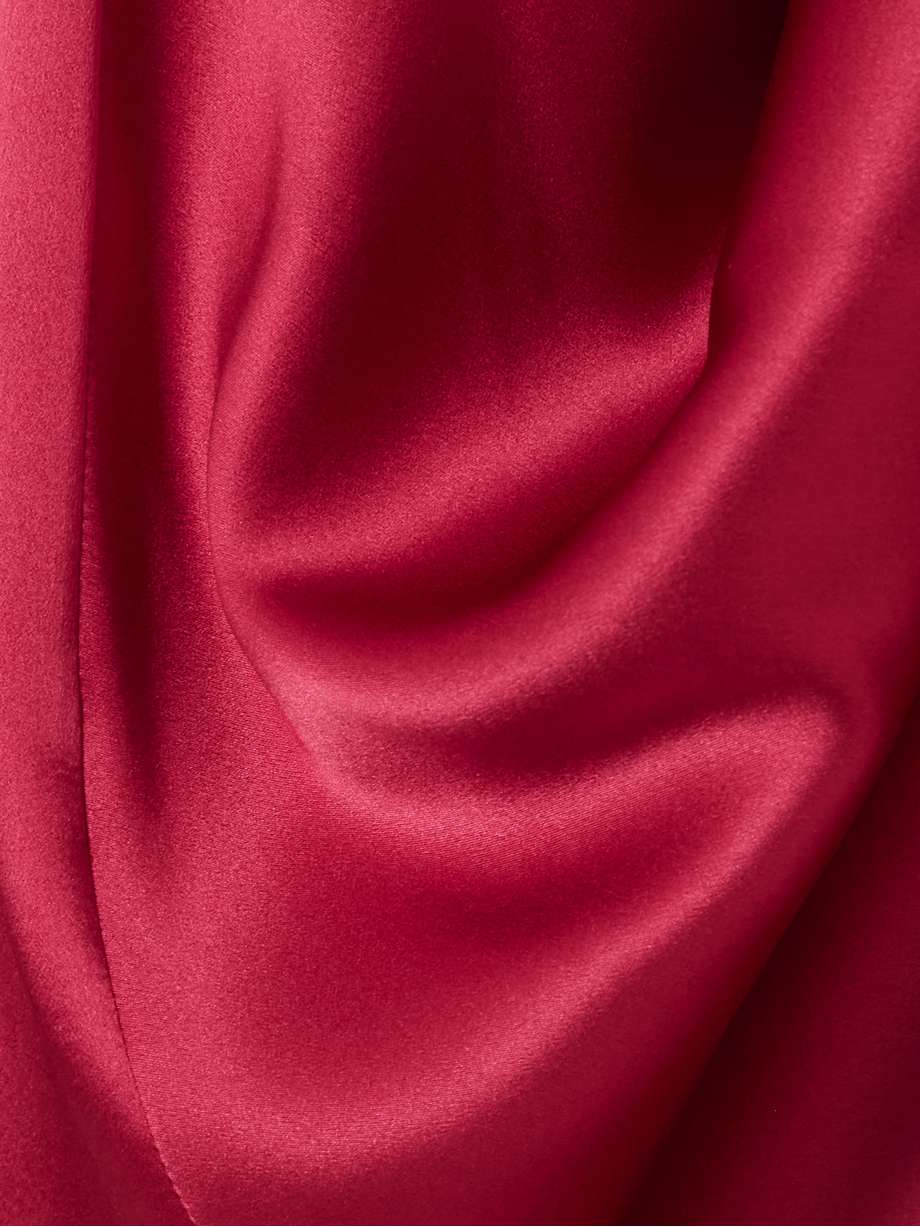 hayat pleated silk-satin midi dress