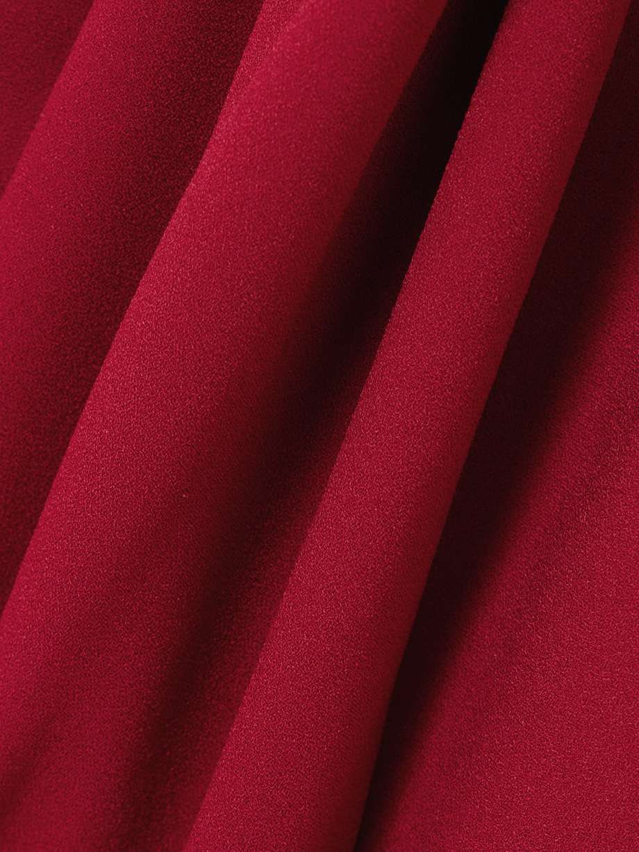 elham draped crepe midi dress
