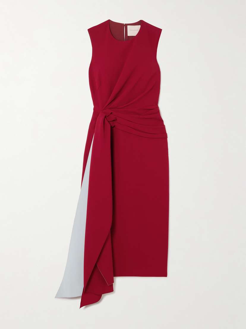 Roksanda Elham Draped Crepe Midi Dress