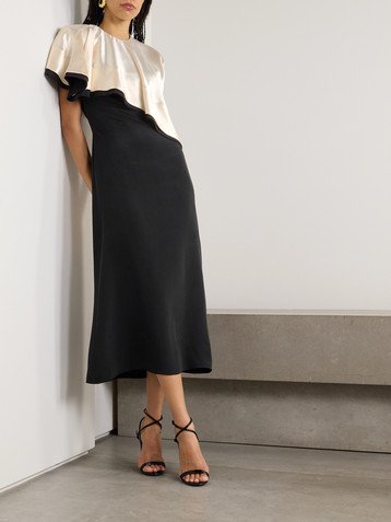 Altuzarra Topolino layered silk-satin midi dress