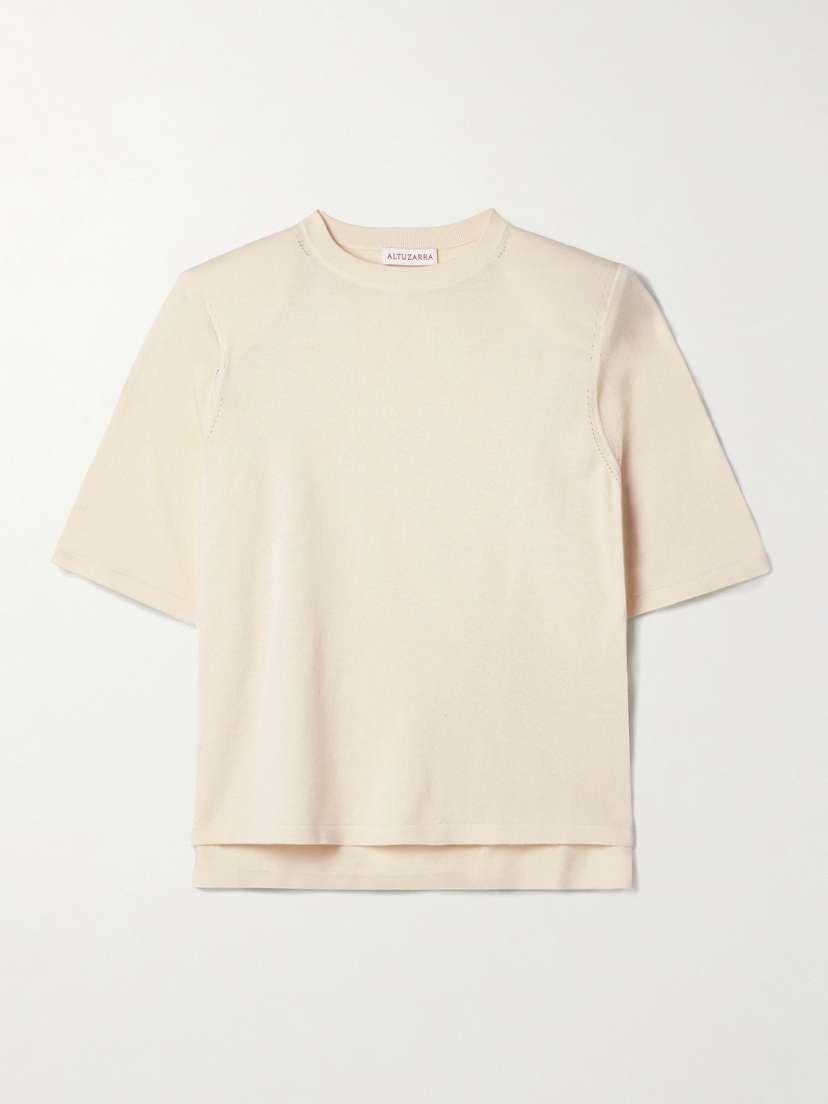 Altuzarra Lilou Oversized Silk And Cotton-blend Jersey T-shirt