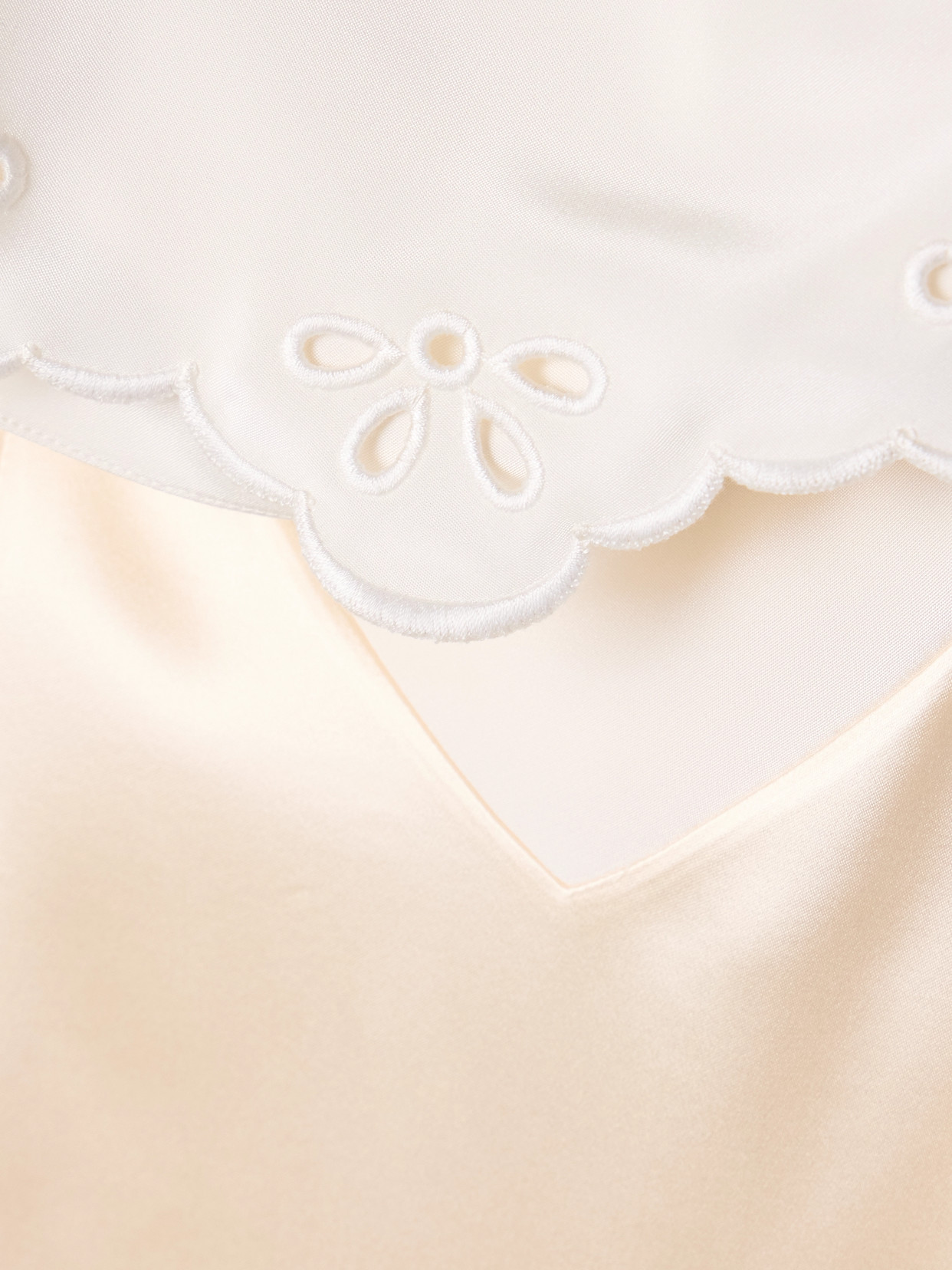 Altuzarra Fragolina Draped Broderie Anglaise-paneled Silk-satin Midi Dress In White