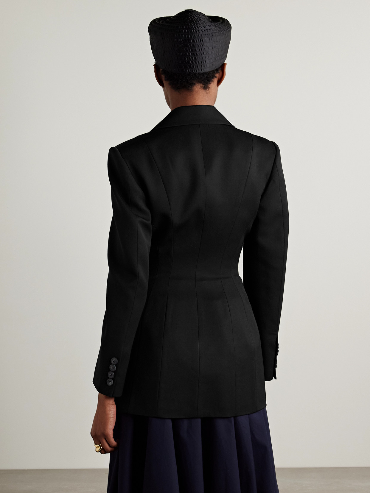 Altuzarra Woody Double-breasted Wool Blazer In Black