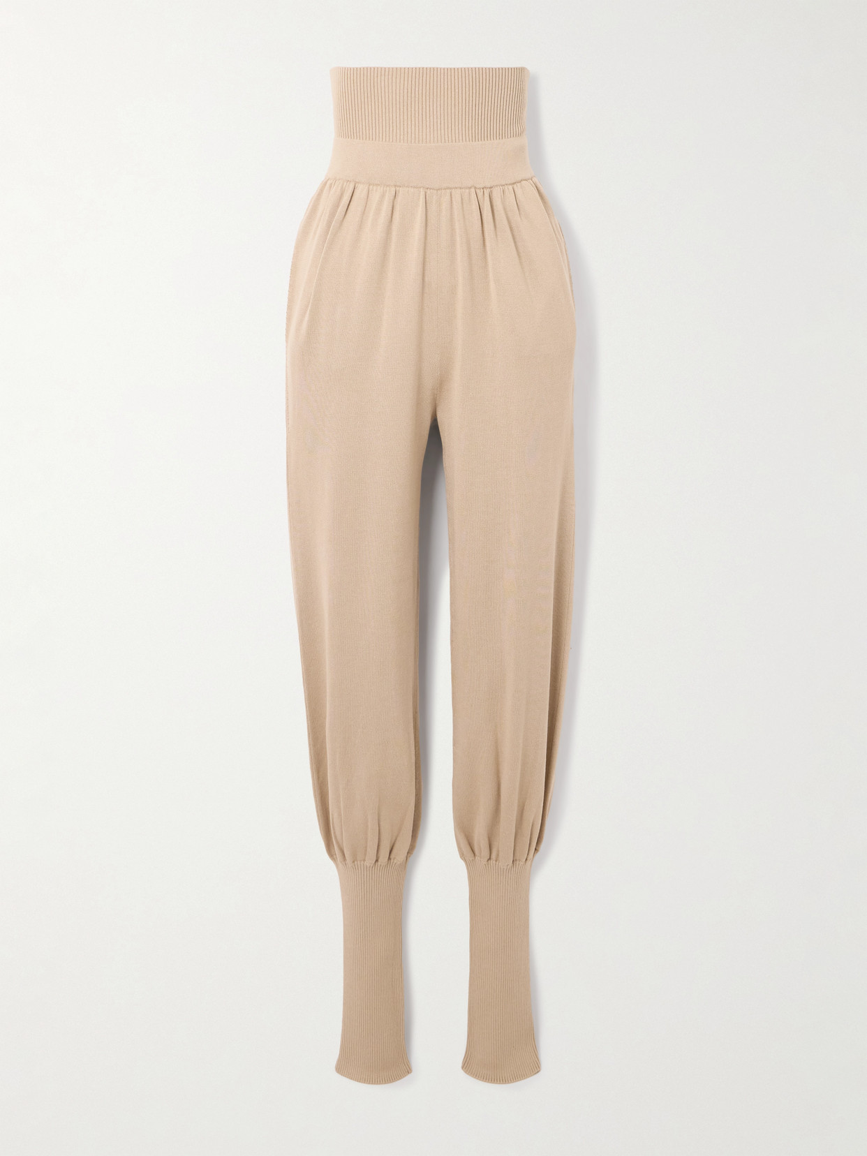 Altuzarra Xander Mulberry Silk And Cotton-blend Tapered Pants In Neutrals