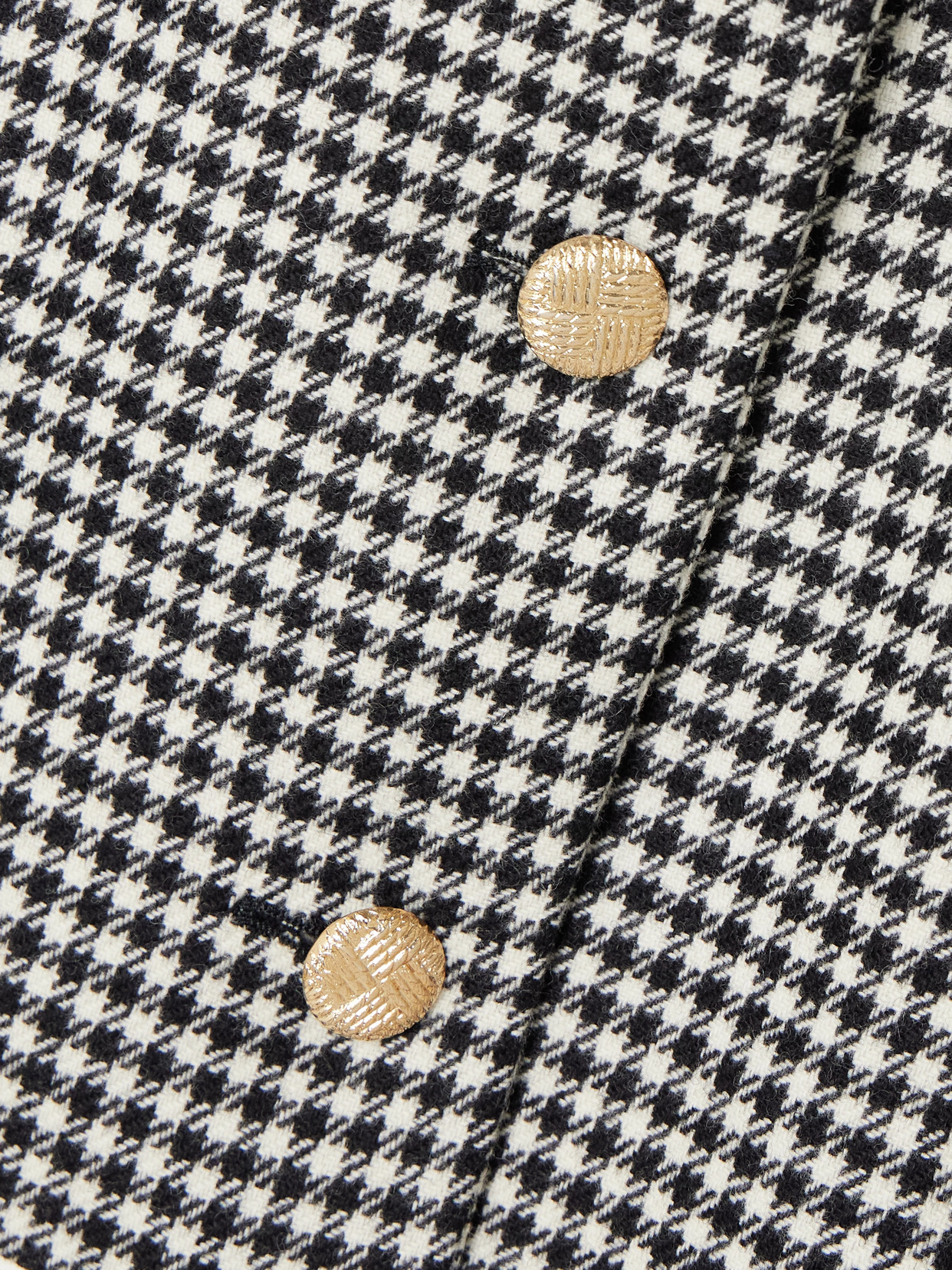Blazé Milano Gliss Velvet-trimmed Houndstooth Wool Jacket In Black