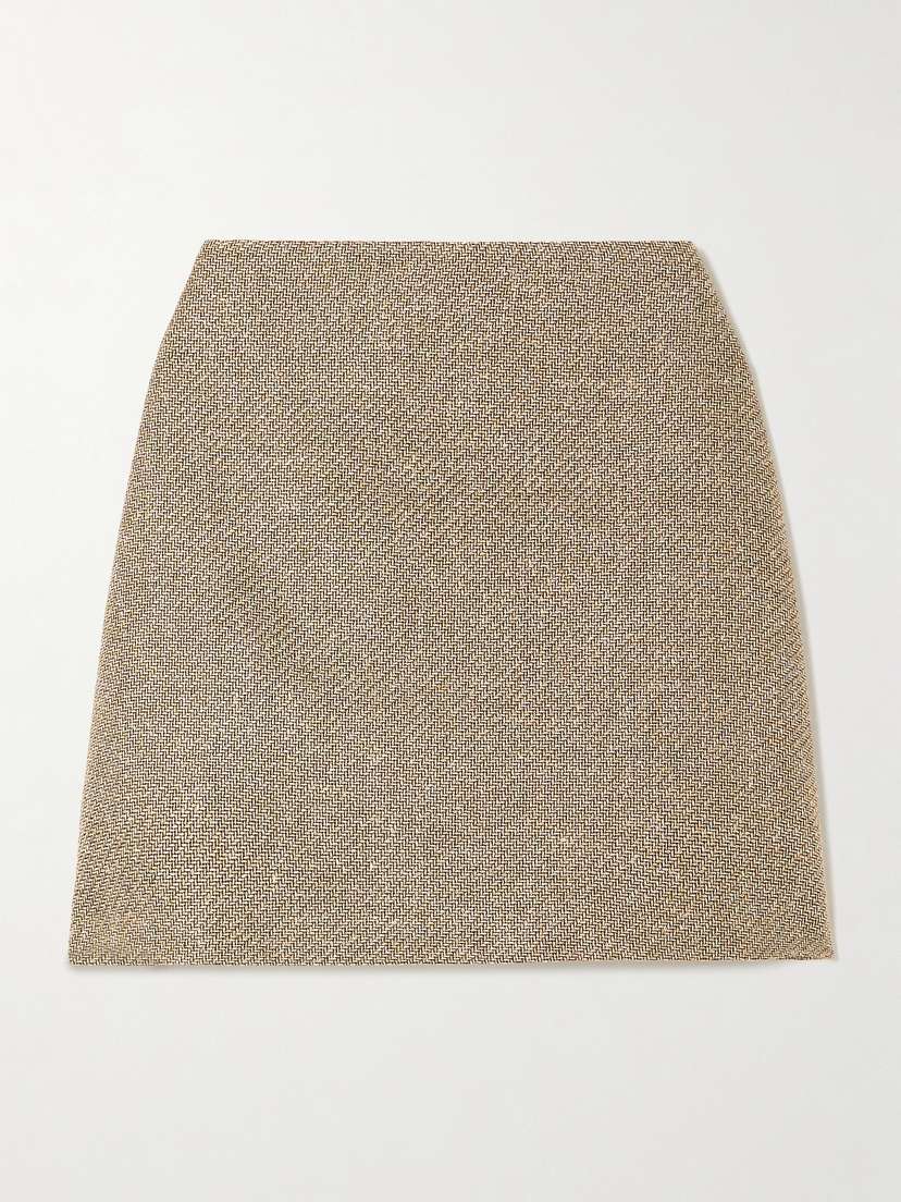 Blazé Milano Saratoga Coci Linen, Silk And Cotton-blend Mini Skirt